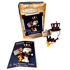 Hallmark Keepsake Ornament 2004"THE WINNING TICKET" Spotlight Snoopy Series #7